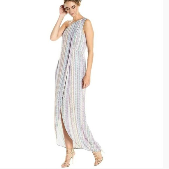 BCBG maxi one-shoulder dress with split front BNWT - Picture 1 of 11